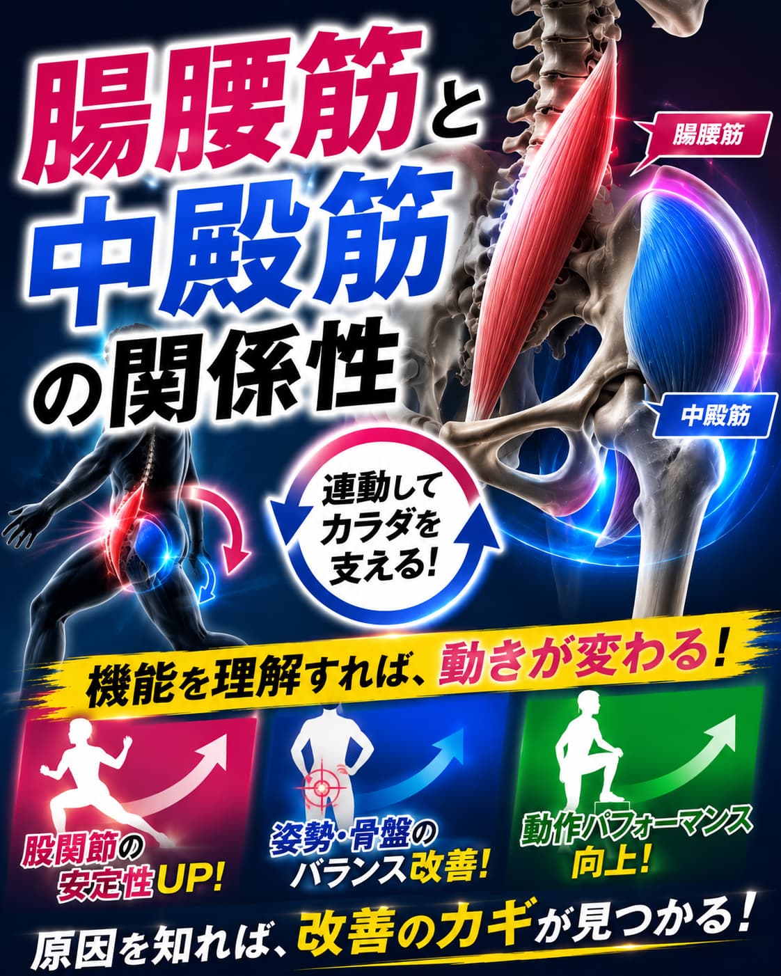 【動画セミナー】腸腰筋と中殿筋の関係性について