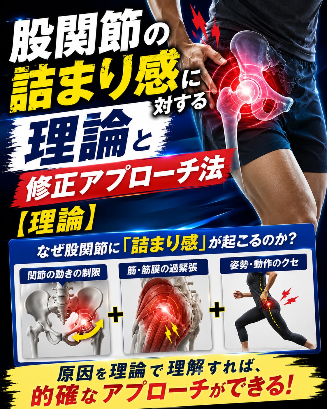 【動画セミナー】股関節の詰まり感に対する理論と修正アプローチ法【理論】
