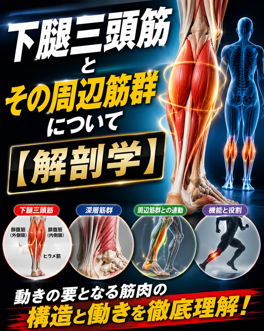 【動画セミナー】下腿三頭筋とその周辺筋群について【解剖学】