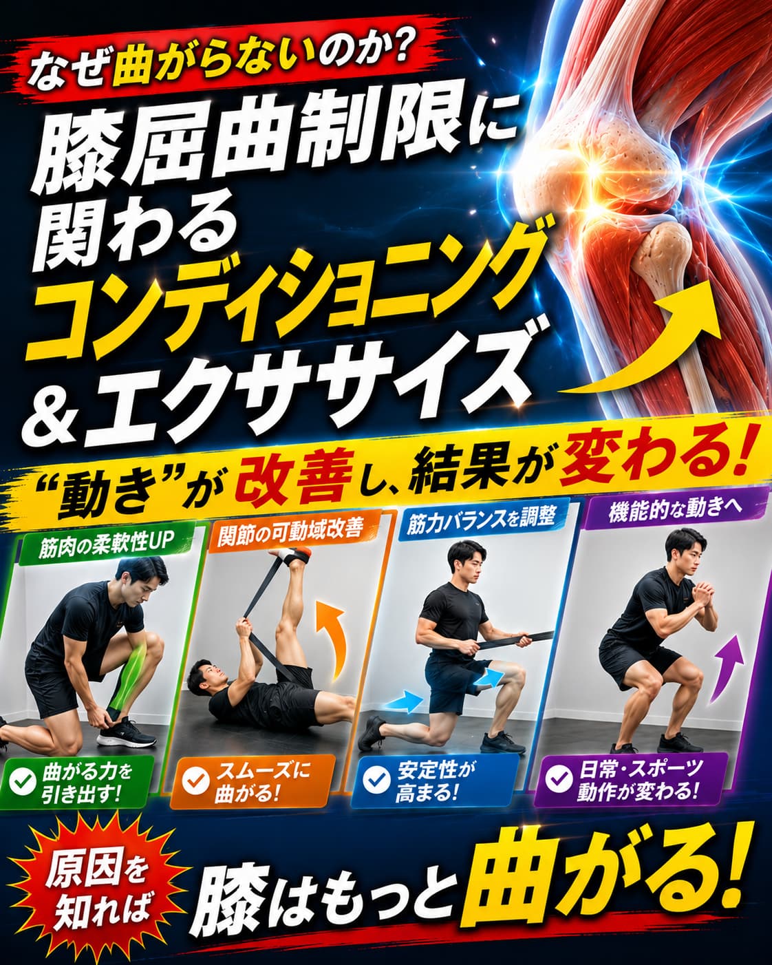 【動画セミナー】膝屈曲制限に関わるコンディショニング＆エクササイズ