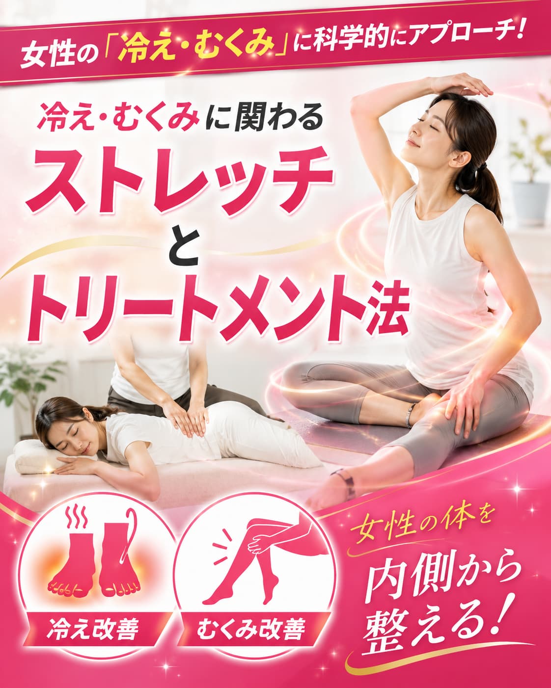 【動画セミナー】冷え・むくみに関わるストレッチとトリートメント法