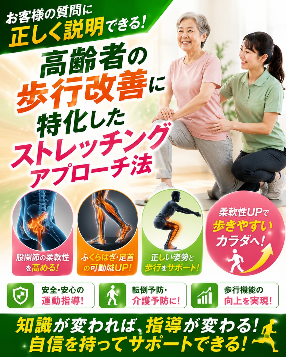 【動画セミナー】高齢者の歩行改善に特化したストレッチングアプローチ法