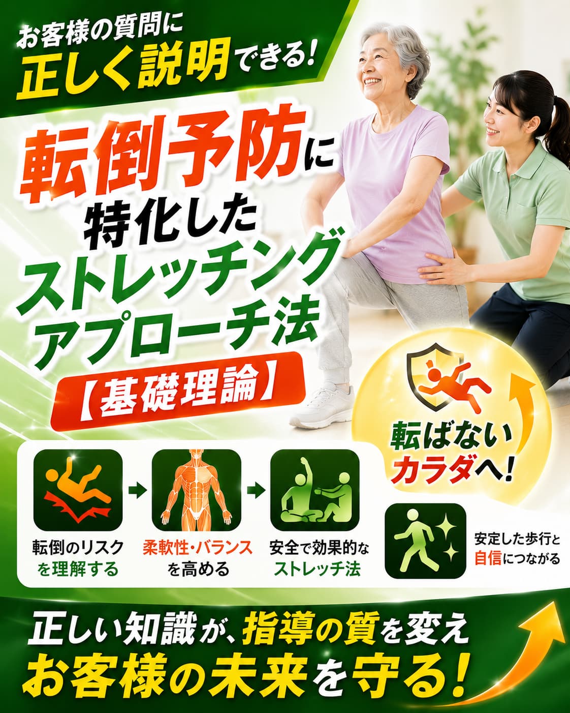 【動画セミナー】転倒予防に特化したストレッチングアプローチ法【基礎理論】