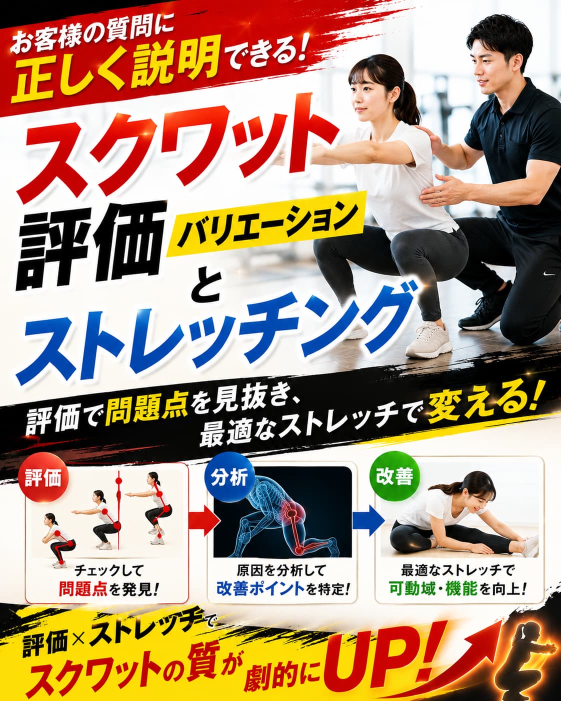 【動画セミナー】スクワット評価バリエーションとストレッチング
