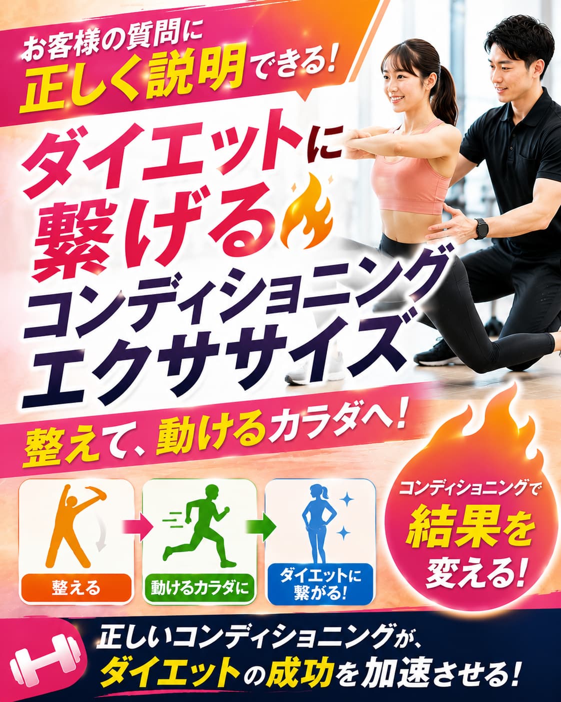 【動画セミナー】ダイエットに繋げるコンディショニングエクササイズ