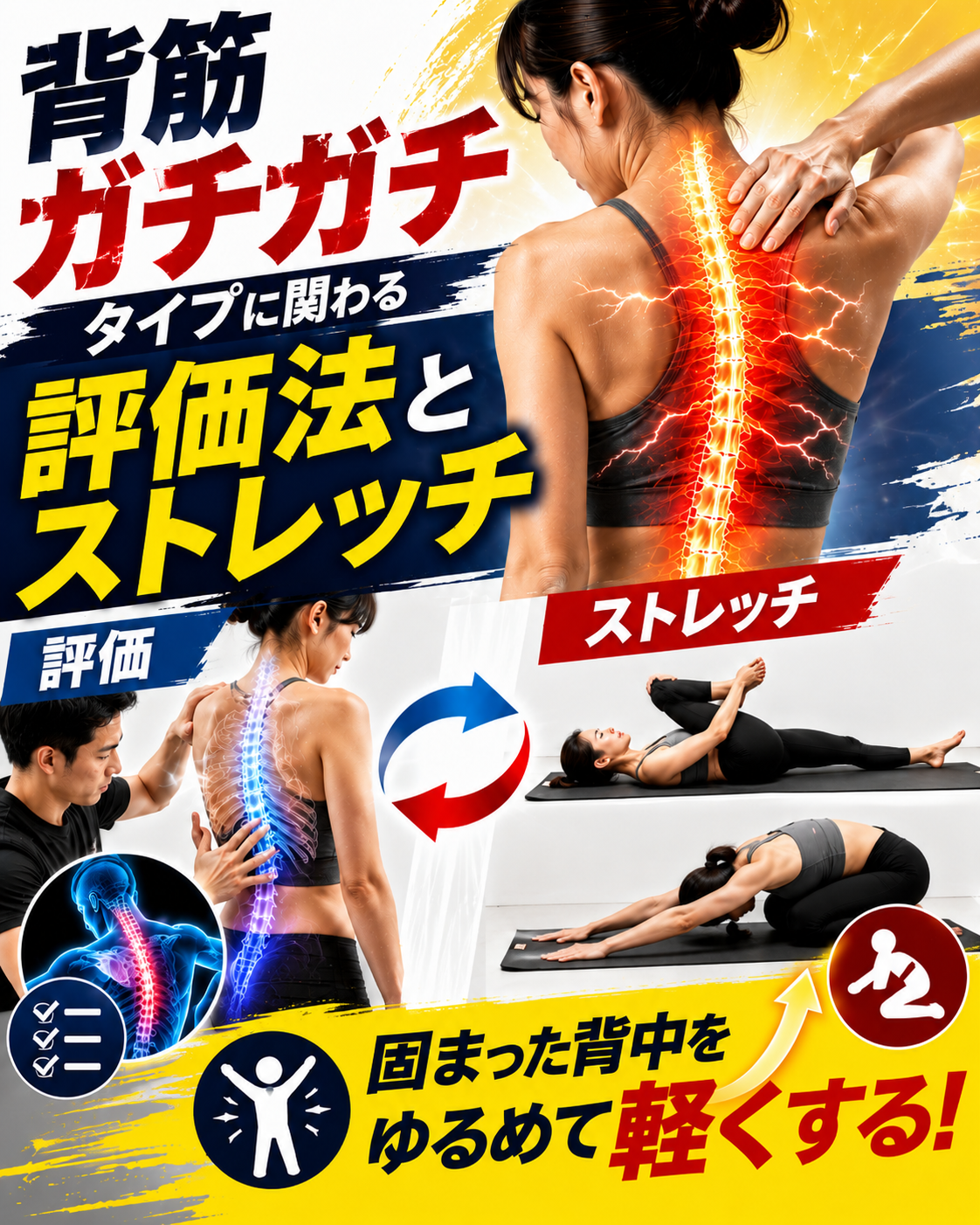【動画セミナー】背筋ガチガチタイプに関わる評価法とストレッチについて